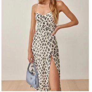 Reformation snow leopard Juliette dress